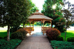 Gazebo overlooking 18 acres