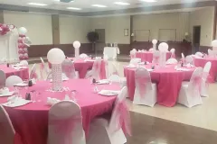 Wedding reception setup